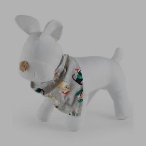 Family Pajamas Matching Pet Holiday Dogs Bandana S/M Gray
